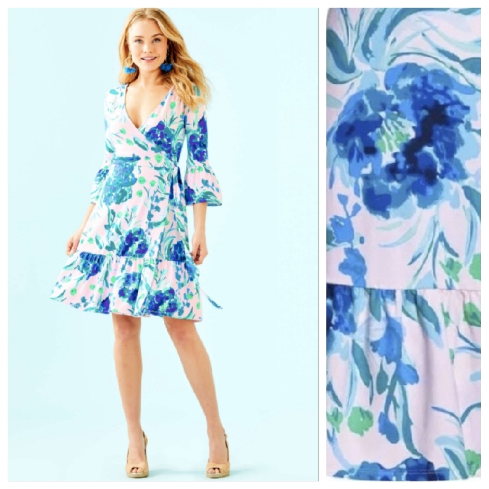 Lilly Pulitzer Misha Floral Wrap Dress 001499
